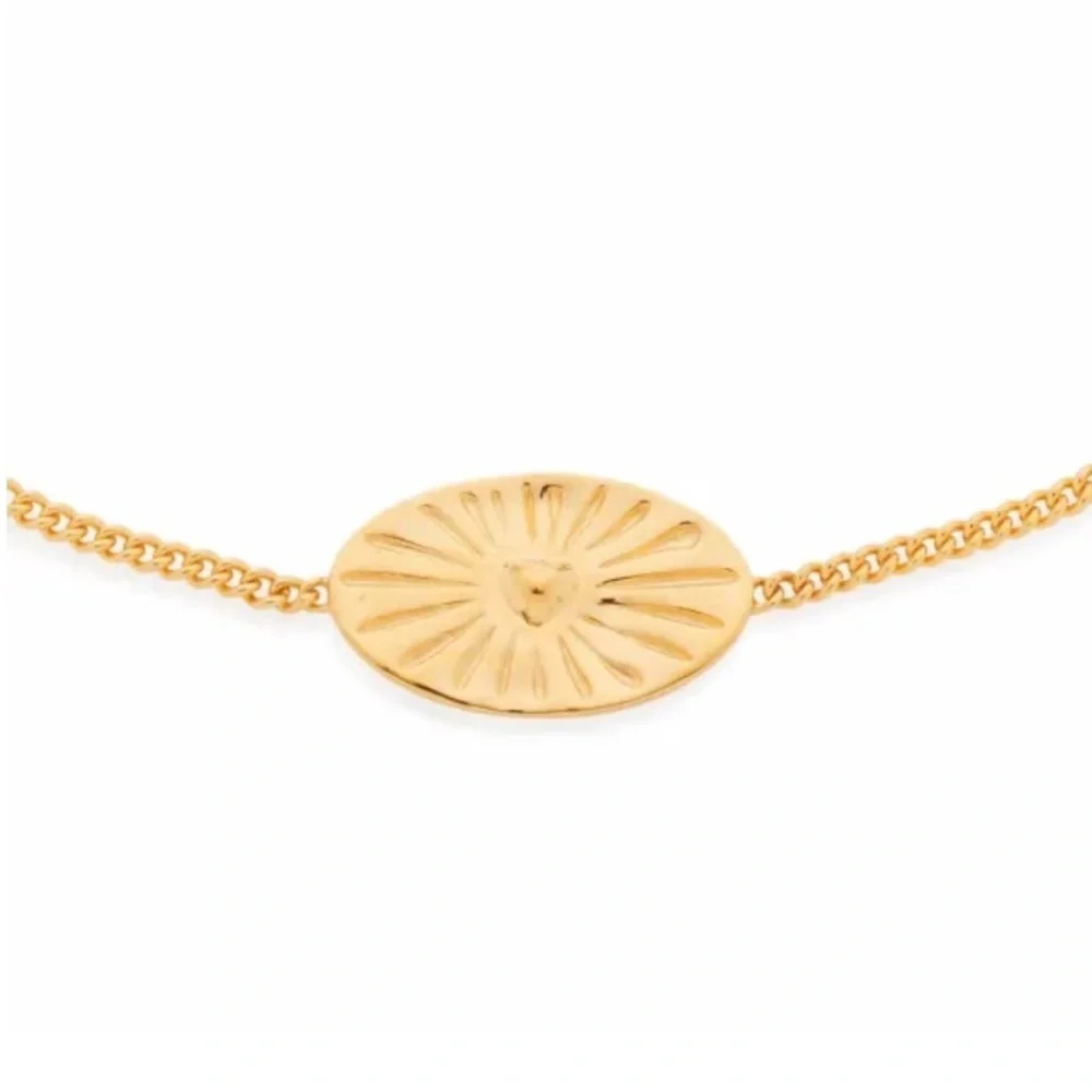 MONICA VINADER 14K GOLD TALISMAN HEART BRACELET